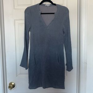 Astars Crinkled Shirt Dress Blue Size XS